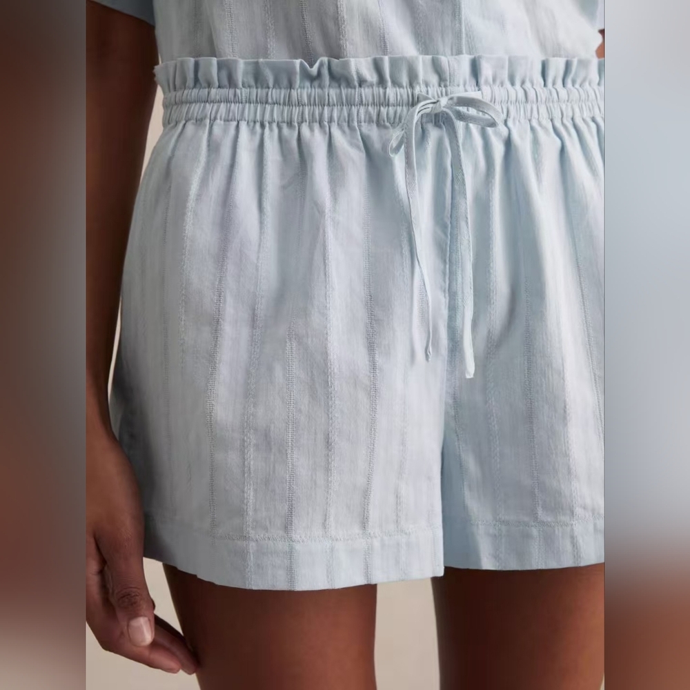 Reiss Molly Cotton Pointelle Shirt and Shorts Set - Picture 4 of 6